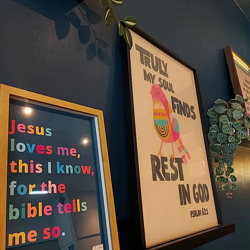 Inspirational wall art at Romiley Life Centre